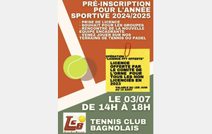 Pré-inscription pour l'année 2024/2025